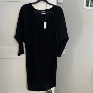 T Los Angeles Black 3/4 length sleeve dress. NWT. Size Medium. Silk blend.